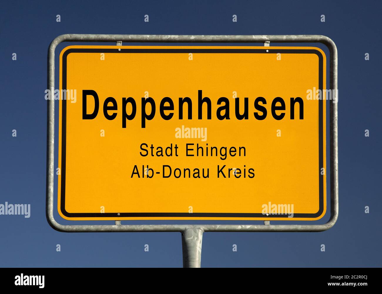 Signe des limites de la ville, Ehingen, Alb-Donau-Kreis, Bade-Wurtemberg, Allemagne, Europe Banque D'Images