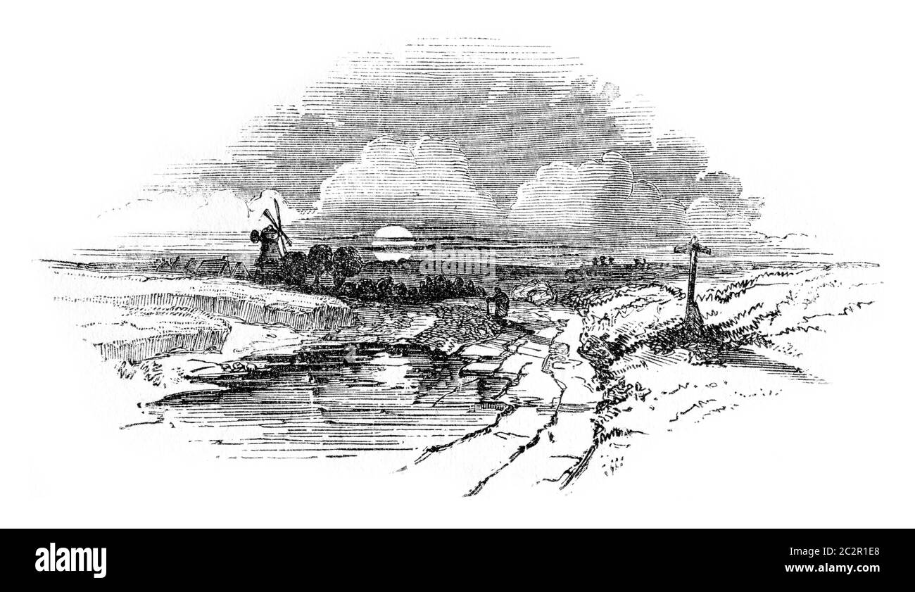 Lunar influence, illustration gravée d'époque. Banque D'Images