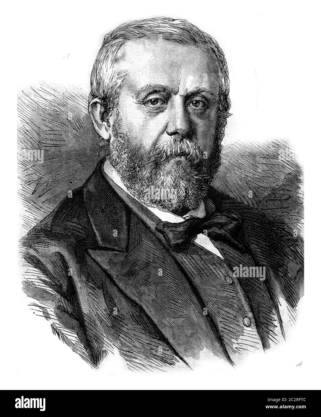 Jean-Joseph Perraud, illustration gravée d'époque. Magasin Pittoresque 1880. Banque D'Images