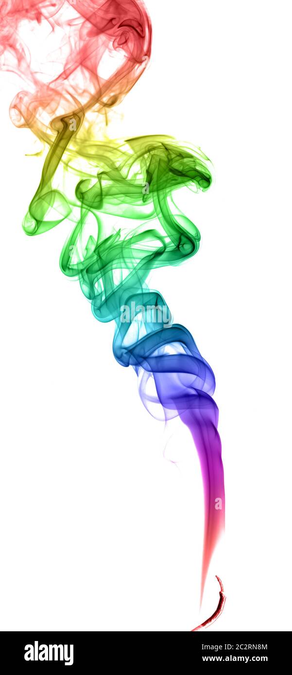 Résumé La fumée multicolore sur un fond clair Banque D'Images