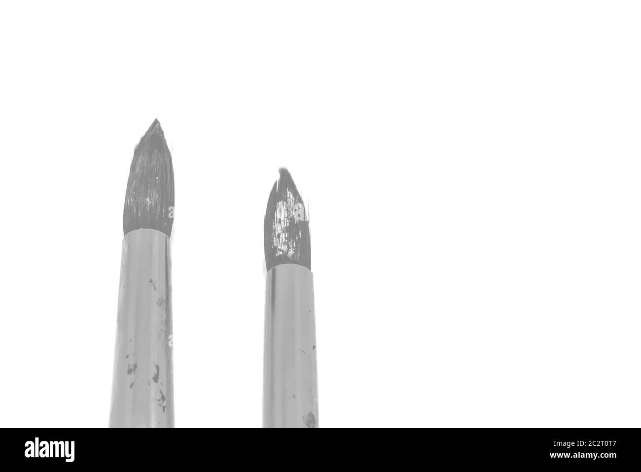 Pinceaux sur fond blanc Banque D'Images