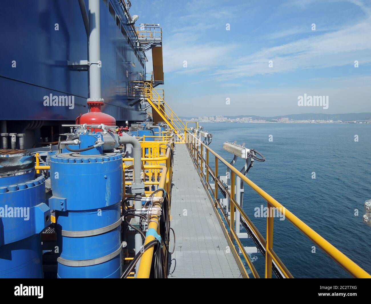 Navire de forage essais en mer Corée Banque D'Images