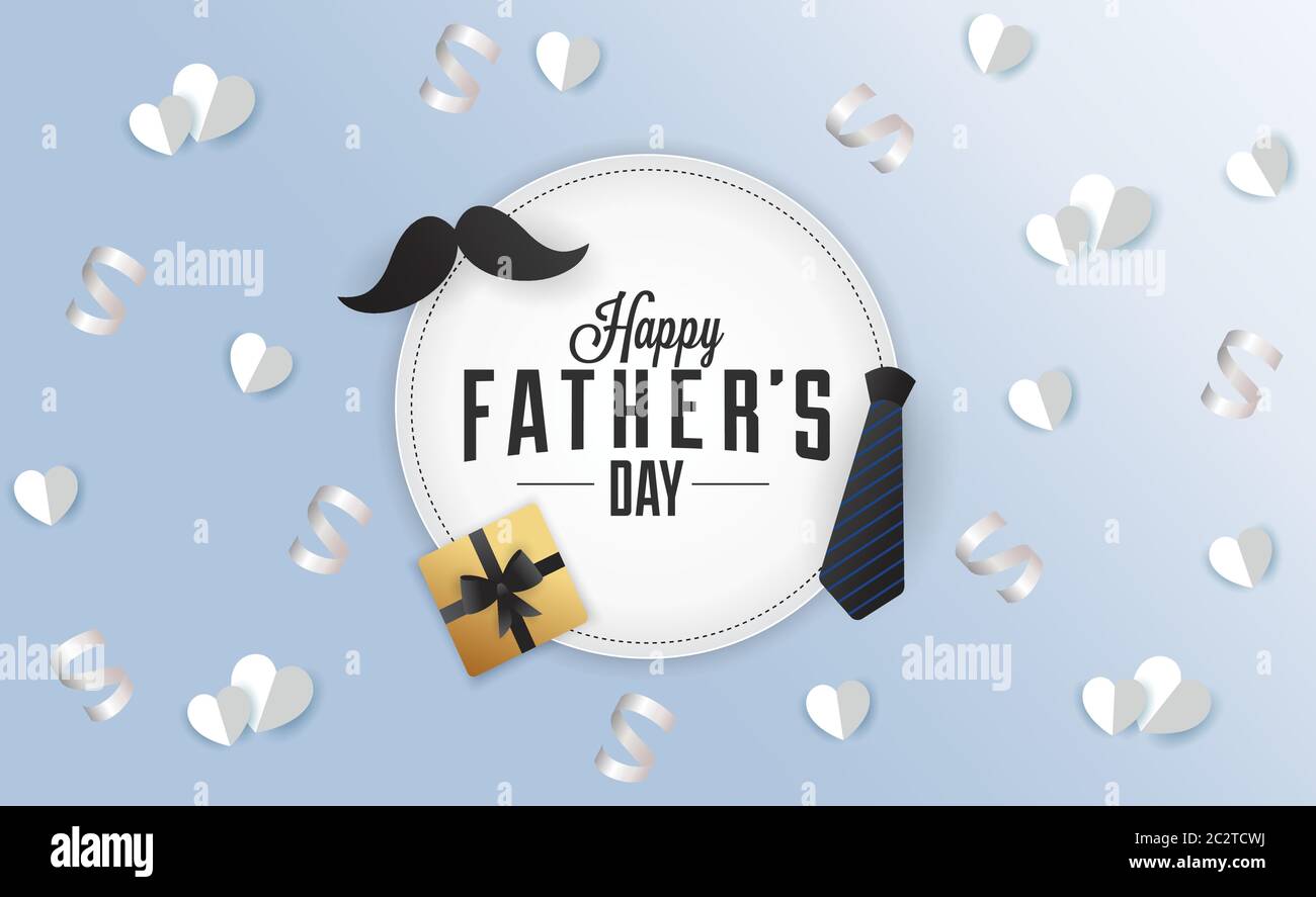 Illustration vectorielle de la fête des pères.fond de la fête des pères illustration vectorielle.carte de fête des pères heureuse, design pour carte de vœux, poster, bannière. Illustration de Vecteur