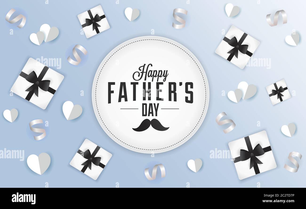 Illustration vectorielle de la fête des pères.fond de la fête des pères illustration vectorielle.carte de fête des pères heureuse, design pour carte de vœux, poster, bannière. Illustration de Vecteur