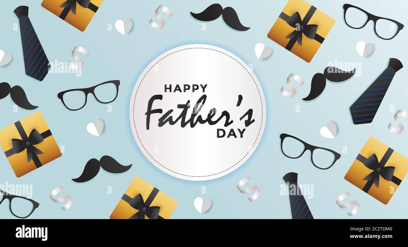 Illustration vectorielle de la fête des pères.fond de la fête des pères illustration vectorielle.carte de fête des pères heureuse, design pour carte de vœux, poster, bannière. Illustration de Vecteur