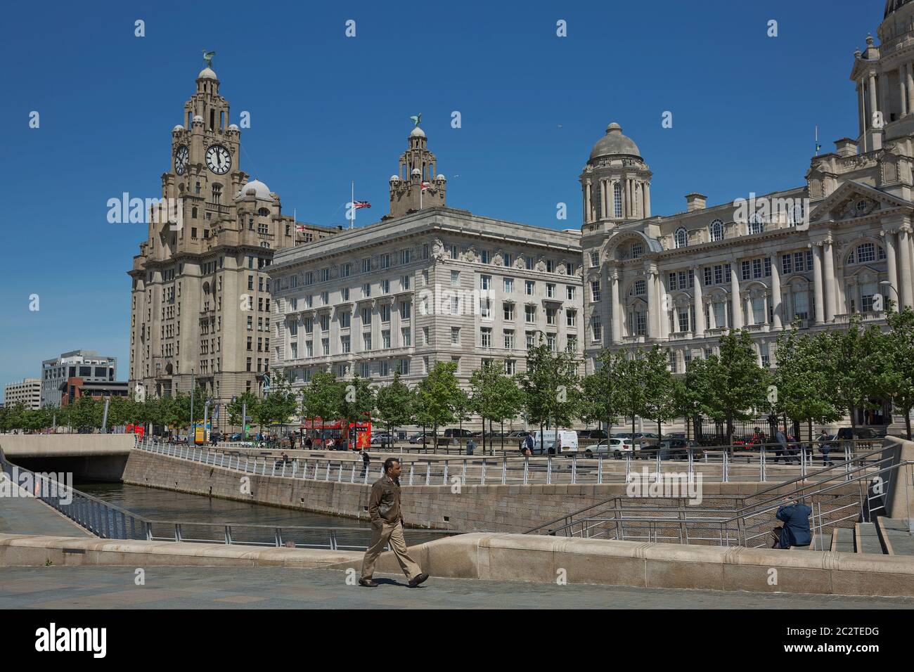 Bâtiment du port de Liverpool (ou bureau du quai) à Pier Head, le long du front de mer de Liverpool, en Angleterre Banque D'Images