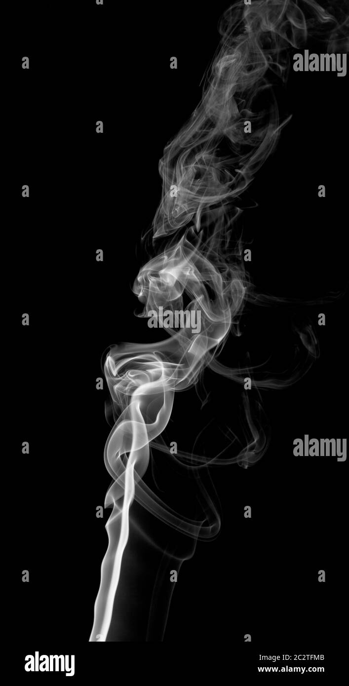 Une légère fumée abstrait sur fond sombre Banque D'Images