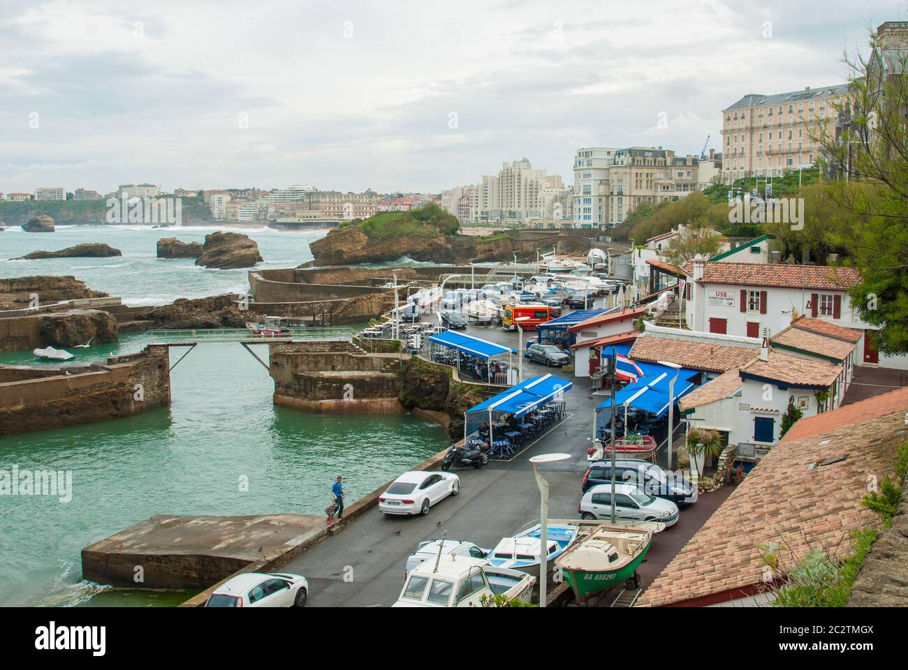 Puerto viejo de Pescadores en Biarritz Banque D'Images