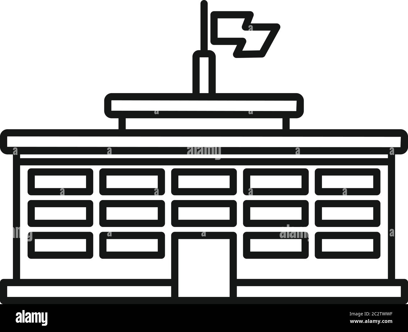 Icône de l'université de Harvard. Outline harvard University Vector Icon pour la conception de sites Web isolé sur fond blanc Illustration de Vecteur