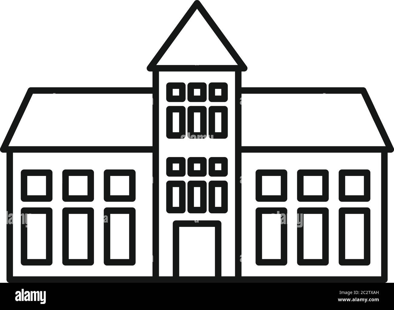 Icône de l'université de Cambridge. Outline cambridge University Vector Icon pour la conception de sites Web isolé sur fond blanc Illustration de Vecteur