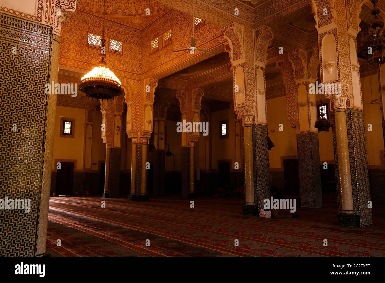 Intérieur de la grande mosquée de Niamey à Niamey, Niger Banque D'Images