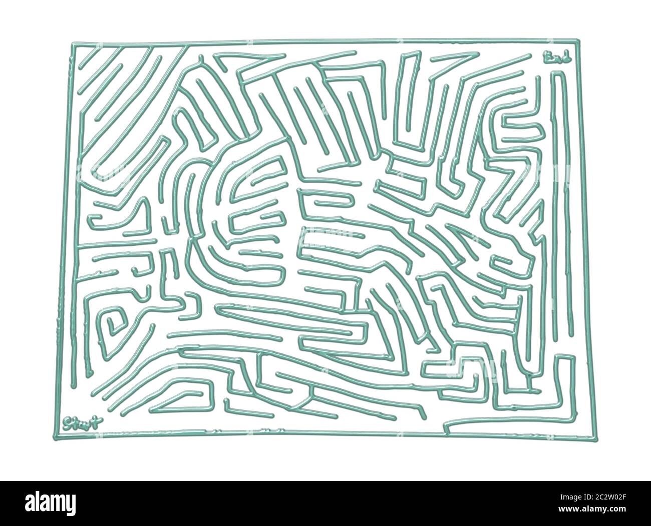 Puzzle à labyrinthe jouable en acier pressé et couleur jumbo Illustration de Vecteur
