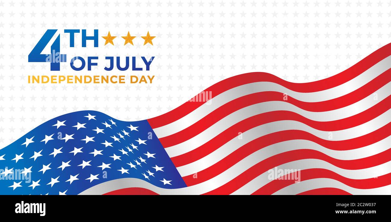 Quatrième de juillet jour de l'indépendance des États-Unis d'Amérique bannière fond illustration du vecteur. Jour de l'indépendance des Etats-Unis d'Amérique vecteur Illustration de Vecteur