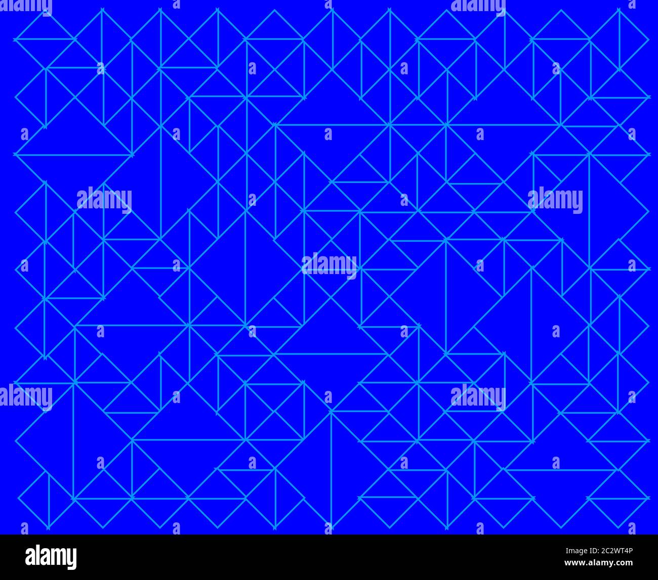 Un fect de patchwork quilt arlequin fait de triangles bleus Banque D'Images