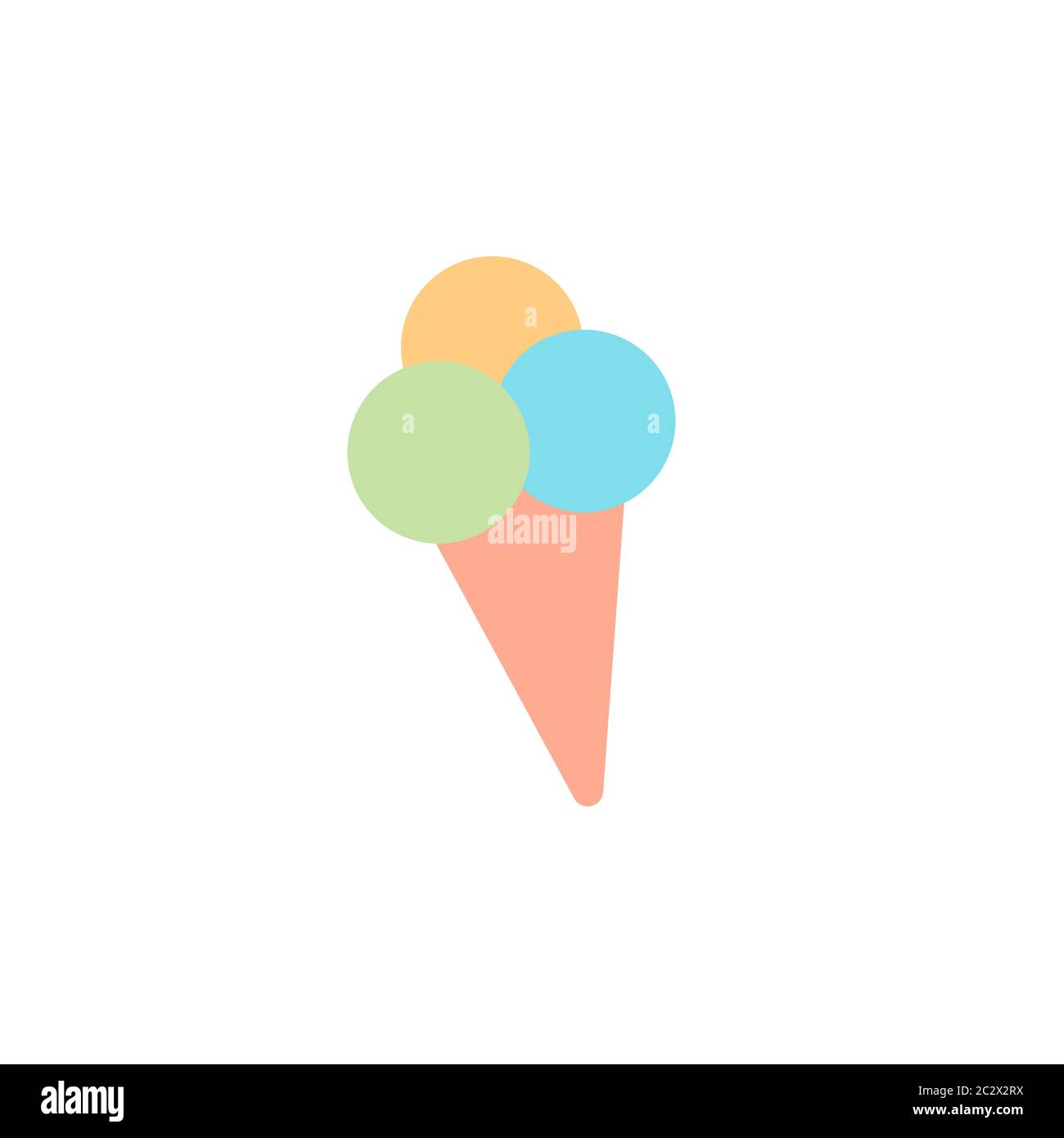 illustration clipart de l'icône de forme de cône de glace Illustration de Vecteur