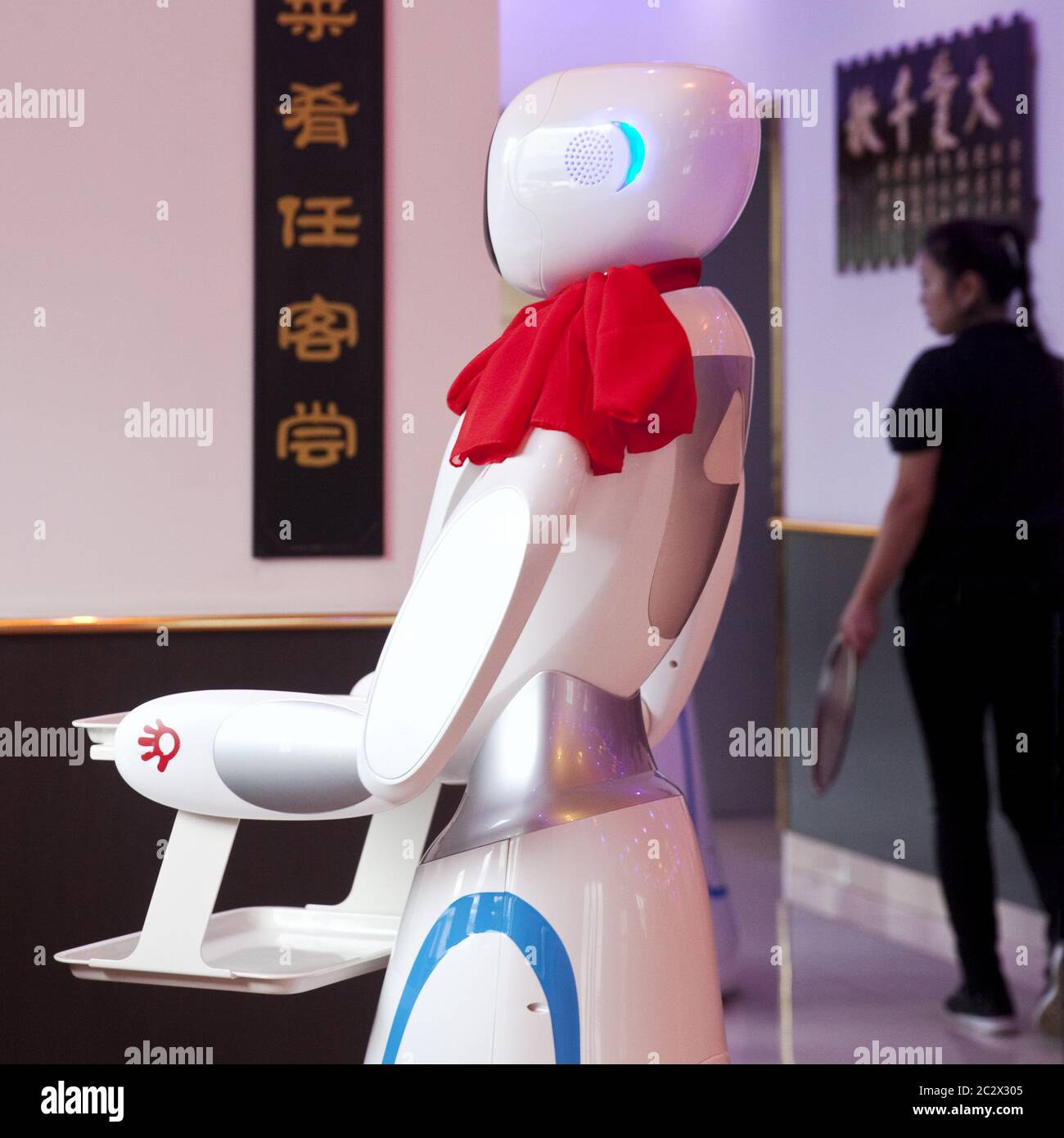 Robot de service dans un restaurant chinois, Allemagne, Europe Banque D'Images Robot de service dans un restaurant chinois, Allemagne, Europe Banque D'Images