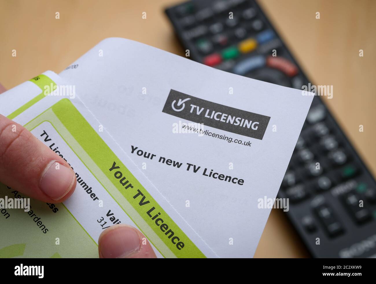 Licence TV britannique Banque D'Images
