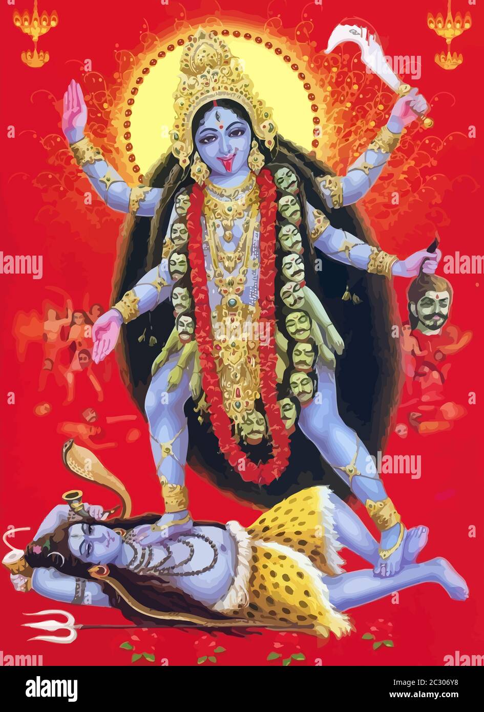 Deesse Kali De La Mort Illustration Du Soleil De Sirene Noire Hindou Indienne Photo Stock Alamy Deesse Kali De La Mort Illustration Du Soleil De Sirene Noire Hindou Indienne Photo Stock Alamy