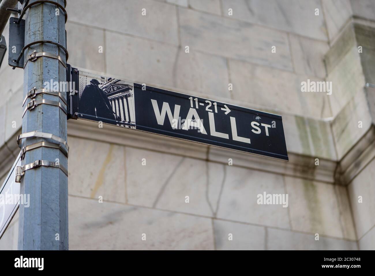 Wall Street, rue, quartier financier, Manhattan, New York City, New York State, Etats-Unis Banque D'Images