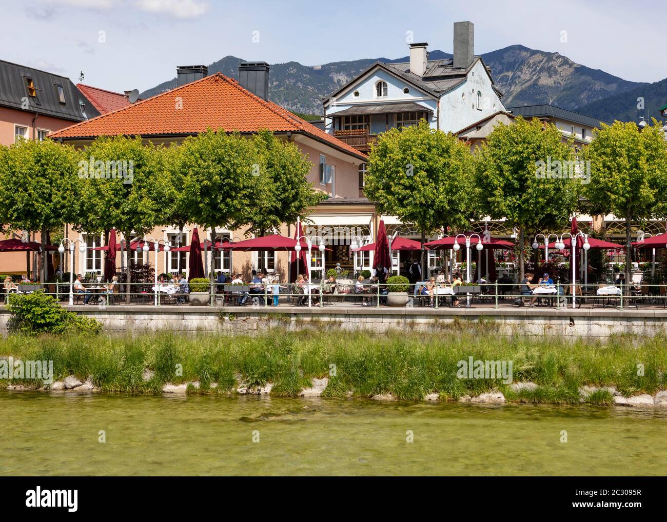 Cafe Zauner sur l'Esplanade, Bad Ischl, Salzkammergut, haute-Autriche, Autriche Banque D'Images