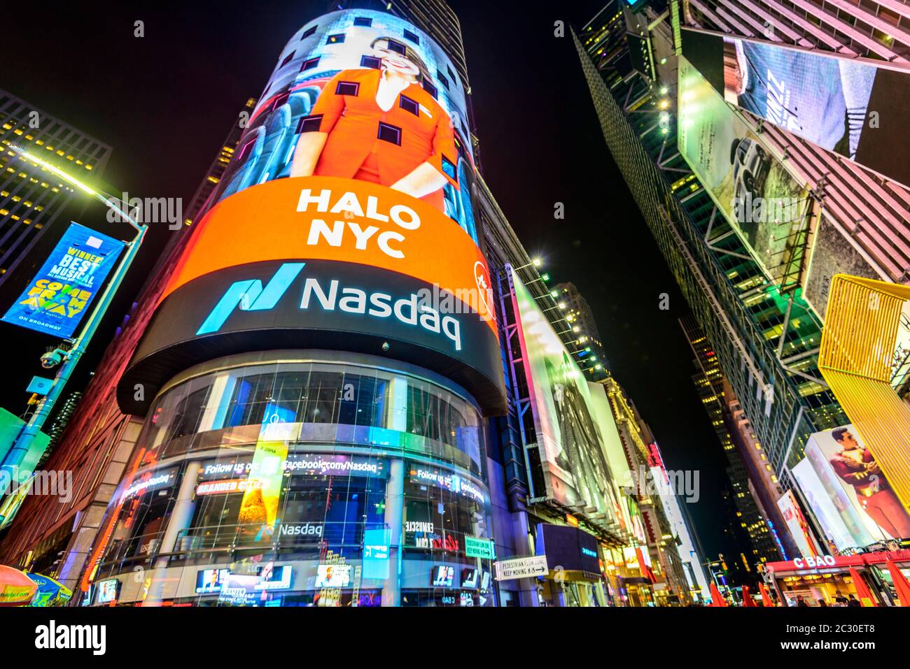 Nasdaq MarketSite, Nasdaq stock Market, Bourse, Times Square la nuit, Midtown Manhattan, New York, New York State, Etats-Unis Banque D'Images Nasdaq MarketSite, Nasdaq stock Market, Bourse, Times Square la nuit, Midtown Manhattan, New York, New York State, Etats-Unis Banque D'Images