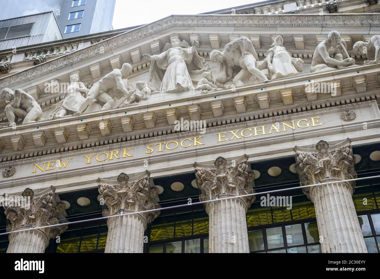 New York stock Exchange Building, NYSE, Wall Street, Financial District, Manhattan, New York City, New York State, Etats-Unis Banque D'Images