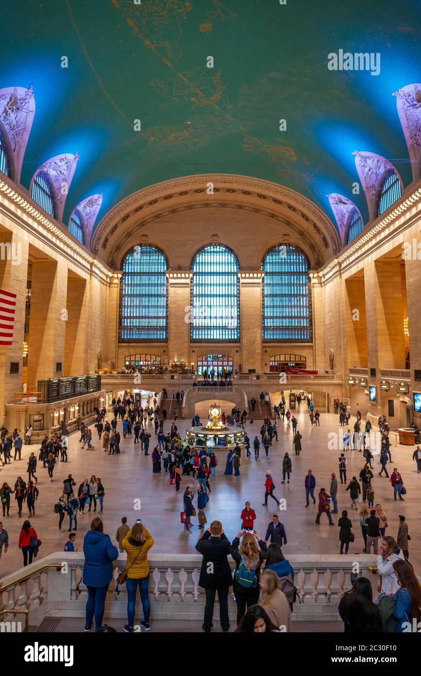 Vue intérieure de Grand Central Station, Grand Central terminal, Manhattan, New York City, New York State, Etats-Unis Banque D'Images