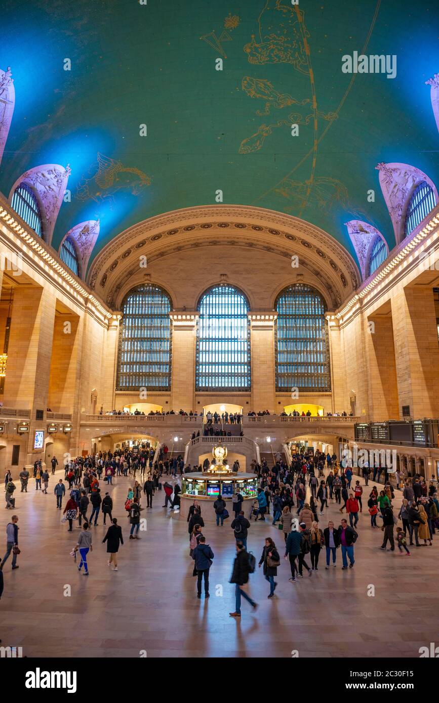 Vue intérieure de Grand Central Station, Grand Central terminal, Manhattan, New York City, New York State, Etats-Unis Banque D'Images