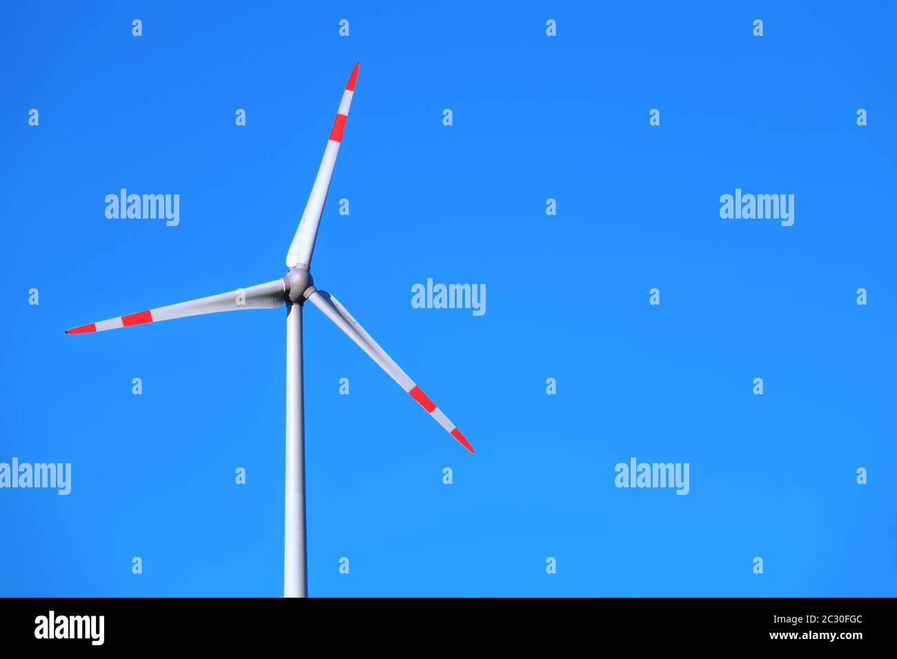 Détail de l'énergie éolienne ciel bleu Banque D'Images