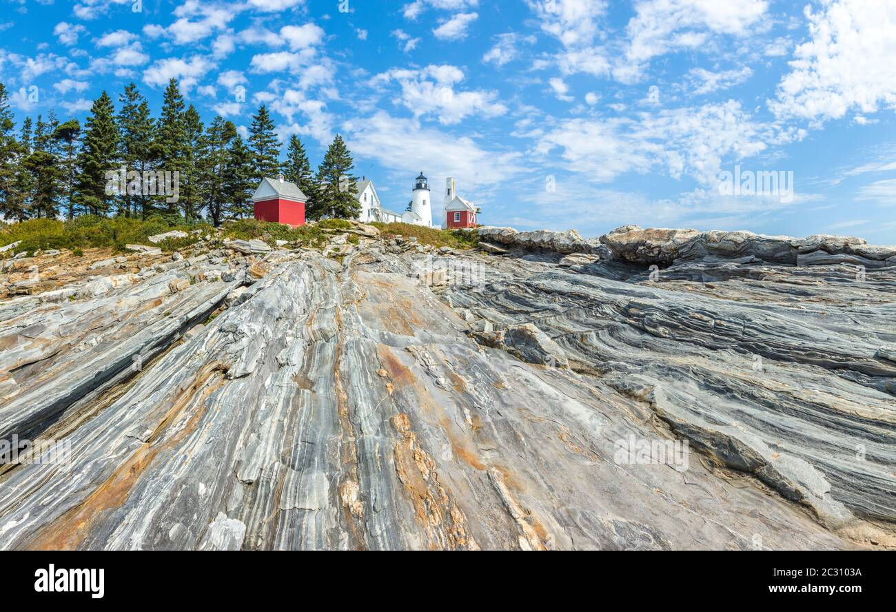 Pemaquid Point Lighthouse, Maine, USA Banque D'Images