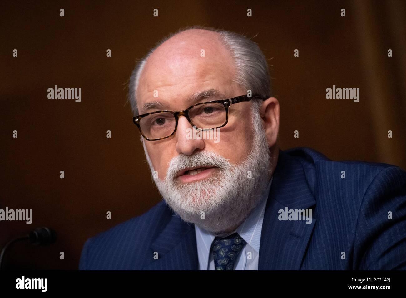 Washington, États-Unis d'Amérique. 18 juin 2020. Garrett Grigsby, directeur du Bureau des affaires mondiales de la HHS, témoigne lors d'une audition de la Commission des relations étrangères du Sénat sur « U.S. Préparation internationale à une pandémie » au Capitole à Washington le jeudi 18 juin 2020. Credit: Caroline Brehman/Pool via CNP | usage dans le monde Credit: dpa/Alay Live News Banque D'Images