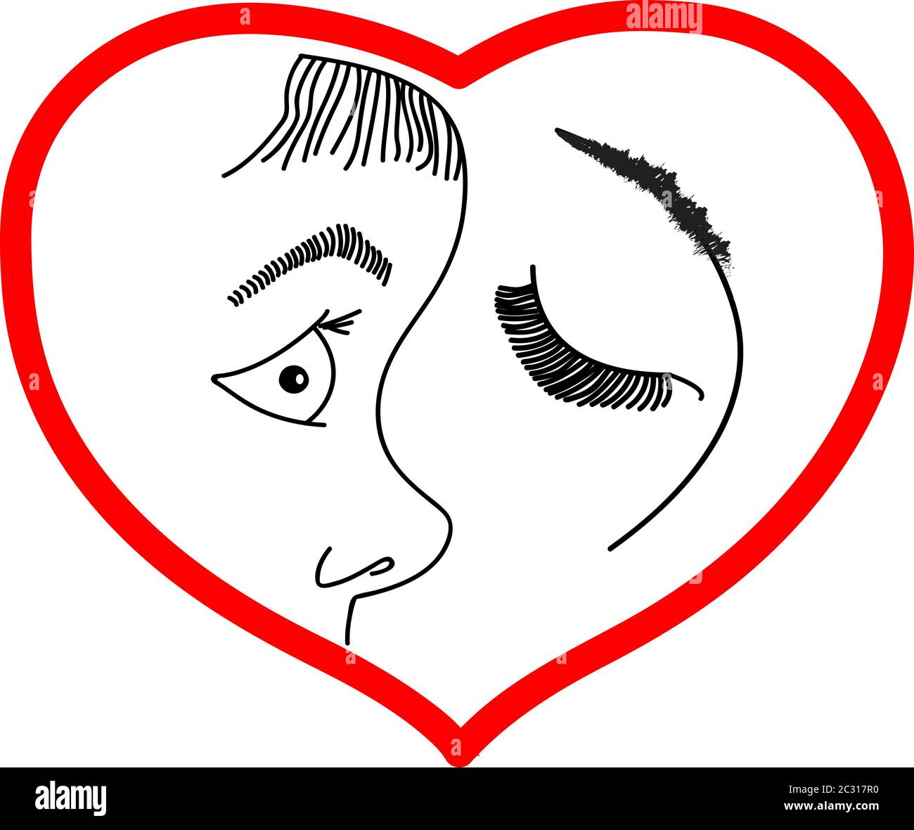 Dessin Minimaliste D Icone Vecteur Maman Et Bebe Image Vectorielle Stock Alamy