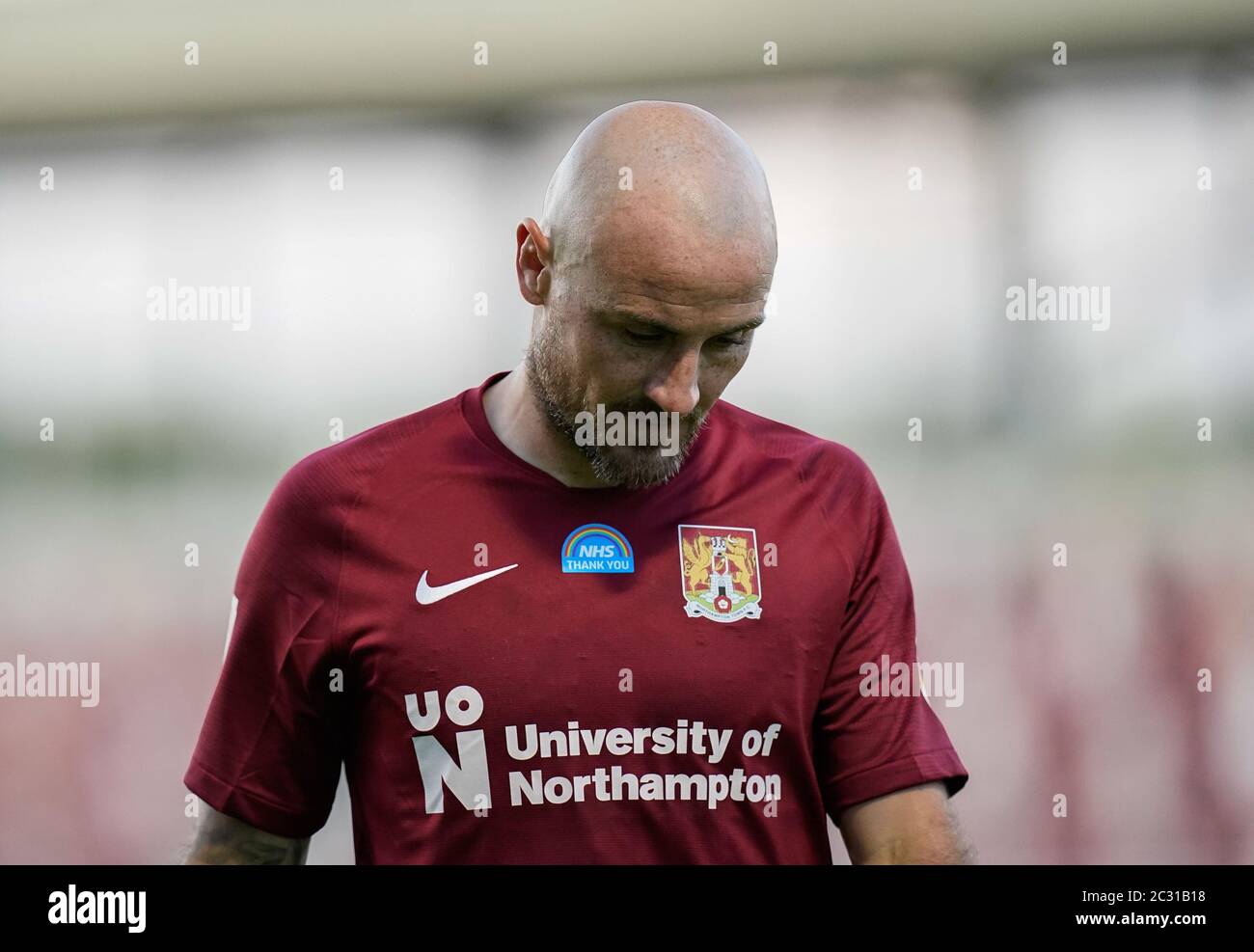 Northampton, Royaume-Uni. 18 juin 2020. Alan McCormack de Northampton Town pendant le Sky Bet League 2 jouer demi finale première partie match entre Northampton Town et Cheltenham Town au Sixfields Stadium, Northampton le 18 juin 2020. Photo de David Horn. Crédit : images Prime Media/Alamy Live News Banque D'Images