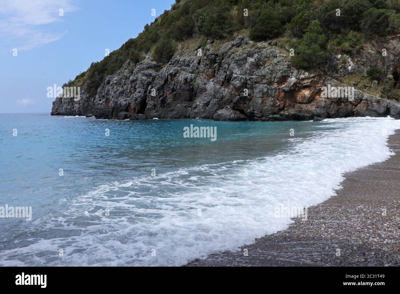 Marina di Camerota - Riva della Spiaggia di Pozzallo Banque D'Images