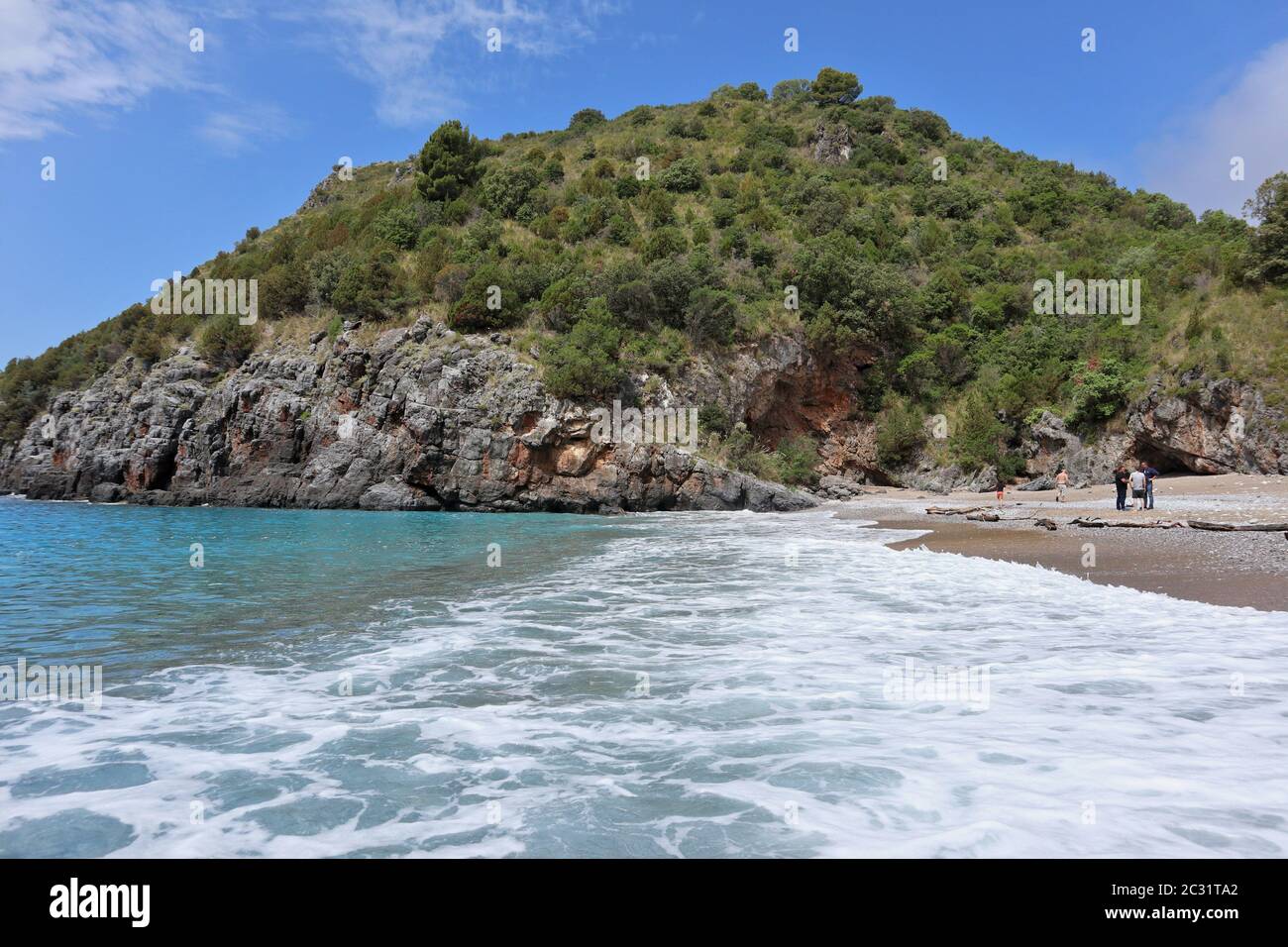 Marina di Camerota - Riva di Spiaggia Pozzallo Banque D'Images