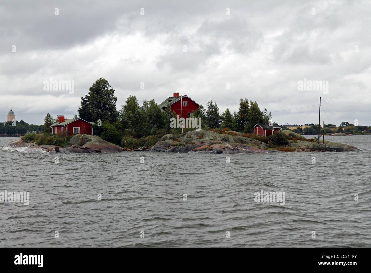 Îles finlandaises dans la baie d'Helsinki Banque D'Images