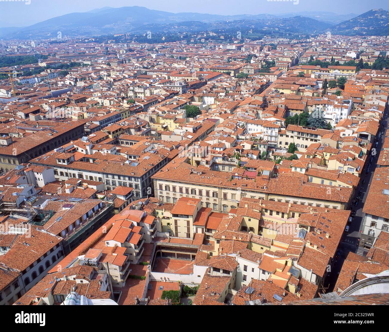 Vue sur la vieille ville depuis Piazzale Michelangelo, Florence (Firenze), région Toscane, Italie Banque D'Images