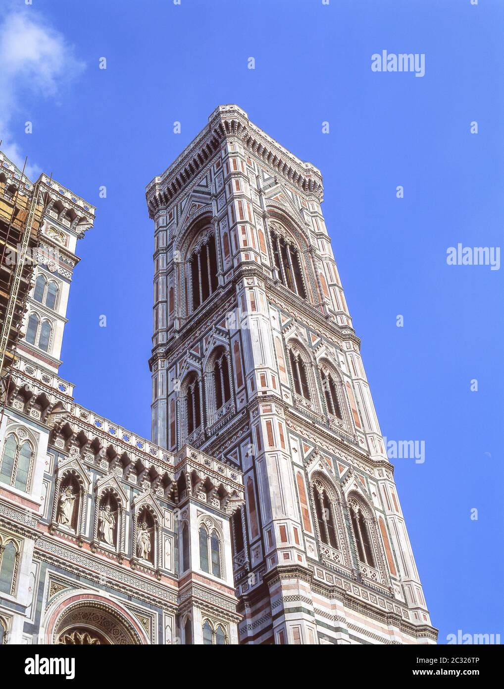 Campanile de Giotto, cathédrale Santa Maria del Fiore (Duomo), Piazza del Duomo, Florence (Florence), région Toscane, Italie Banque D'Images