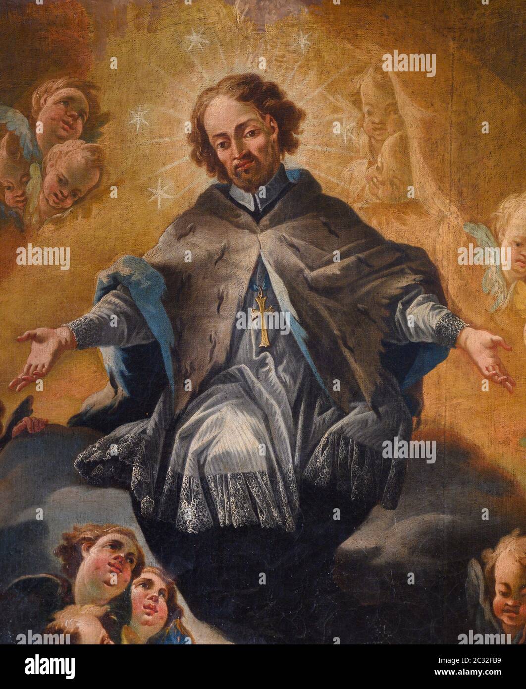 Saint John Nepomucene (Jean de Nepomuk). 1726. Par Joseph Kurtz. Banque D'Images Saint John Nepomucene (Jean de Nepomuk). 1726. Par Joseph Kurtz. Banque D'Images