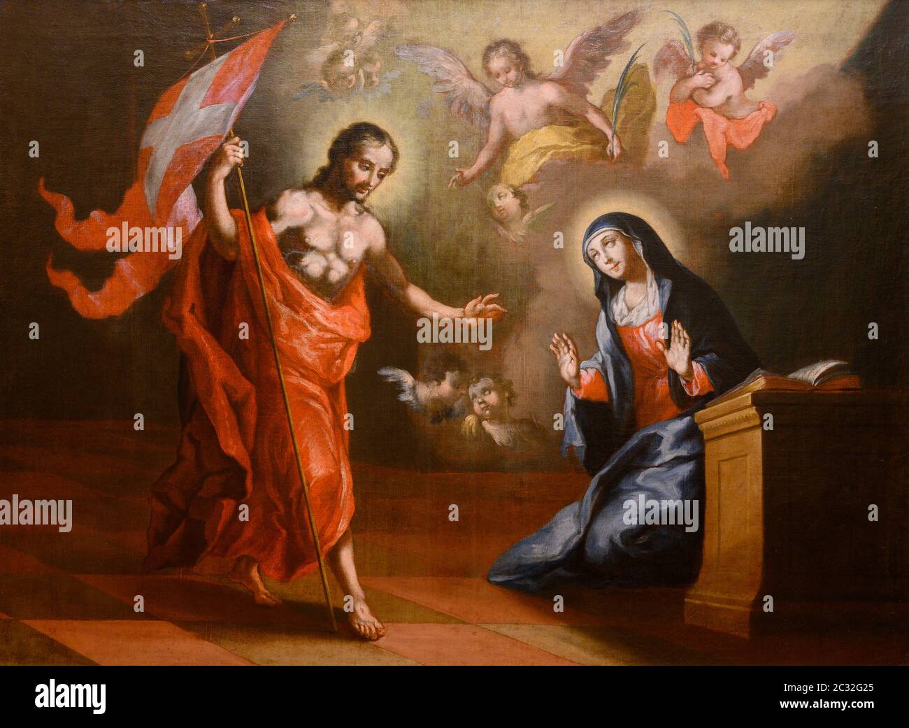 Christ Rédempteur se révèle à sa mère. Environ 1750. Par un peintre basé à Vienne. Banque D'Images Christ Rédempteur se révèle à sa mère. Environ 1750. Par un peintre basé à Vienne. Banque D'Images