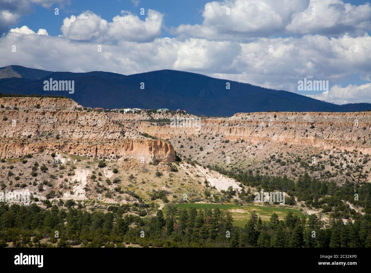 Paysage près de Los Alamos, Nouveau-Mexique, USA Banque D'Images