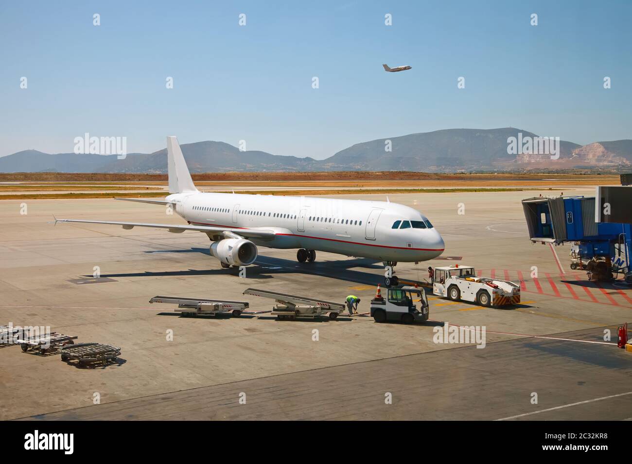 La préparation de l'avion au vol Banque D'Images