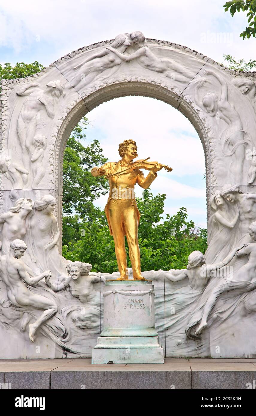 Statue de Johann Strauss à Vienne Banque D'Images