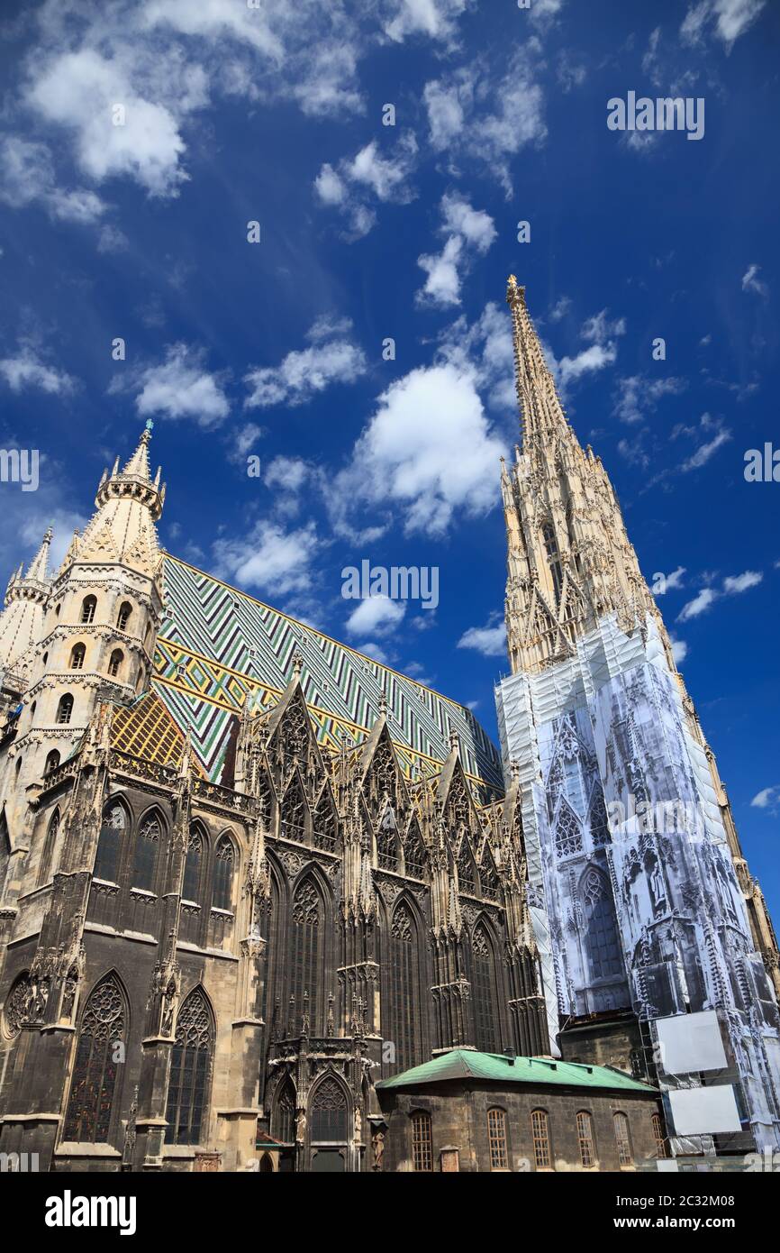 La cathédrale St Stephan à Vienne Banque D'Images
