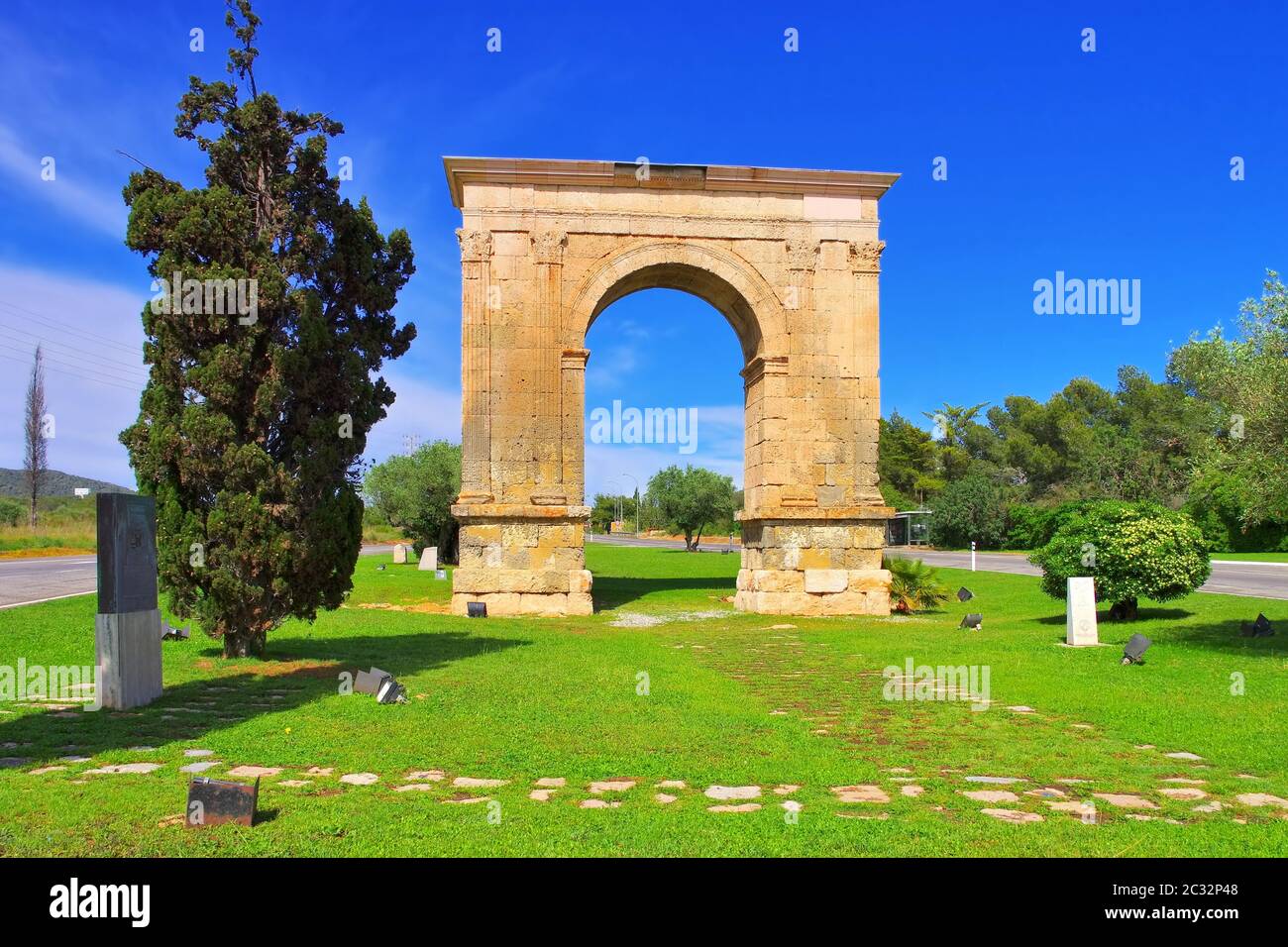 Arc de Bera, ancienne capitale romaine de triomphe à Roda de Bera, Costa Dorada, Catalogne en Espagne Banque D'Images