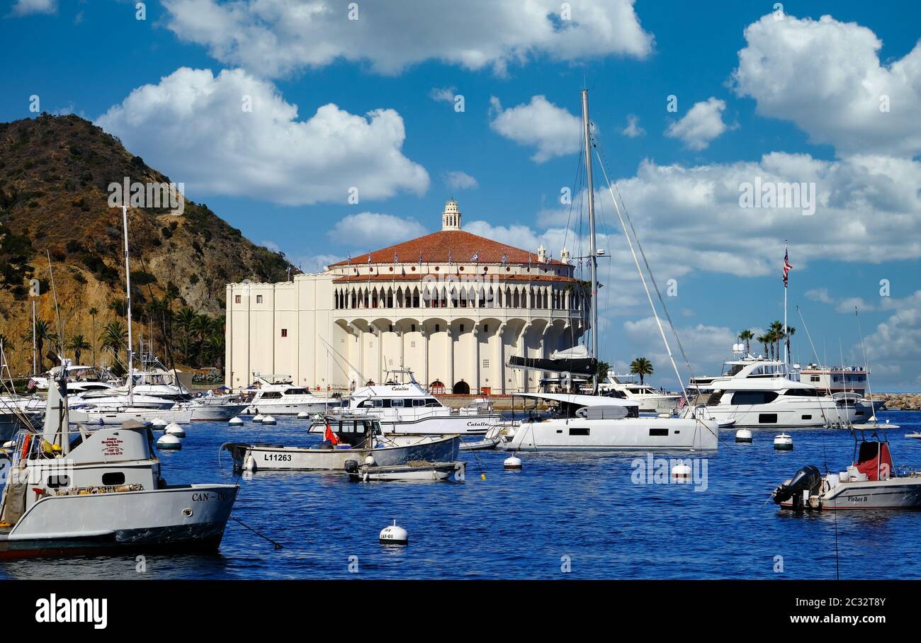 Avalon Casino sur l'île de Catalina Banque D'Images