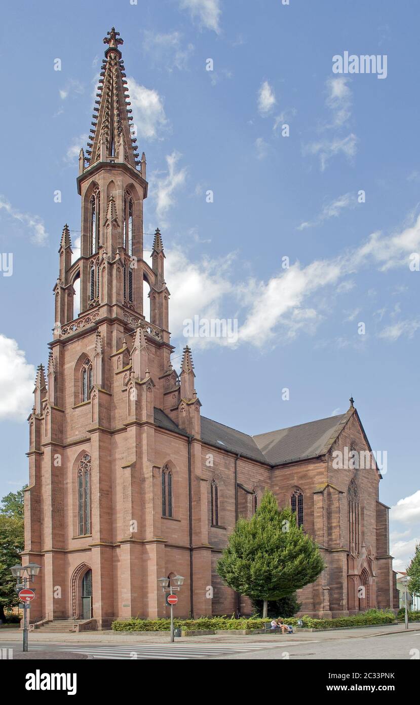 Église évangélique de ville d'Offenburg Banque D'Images
