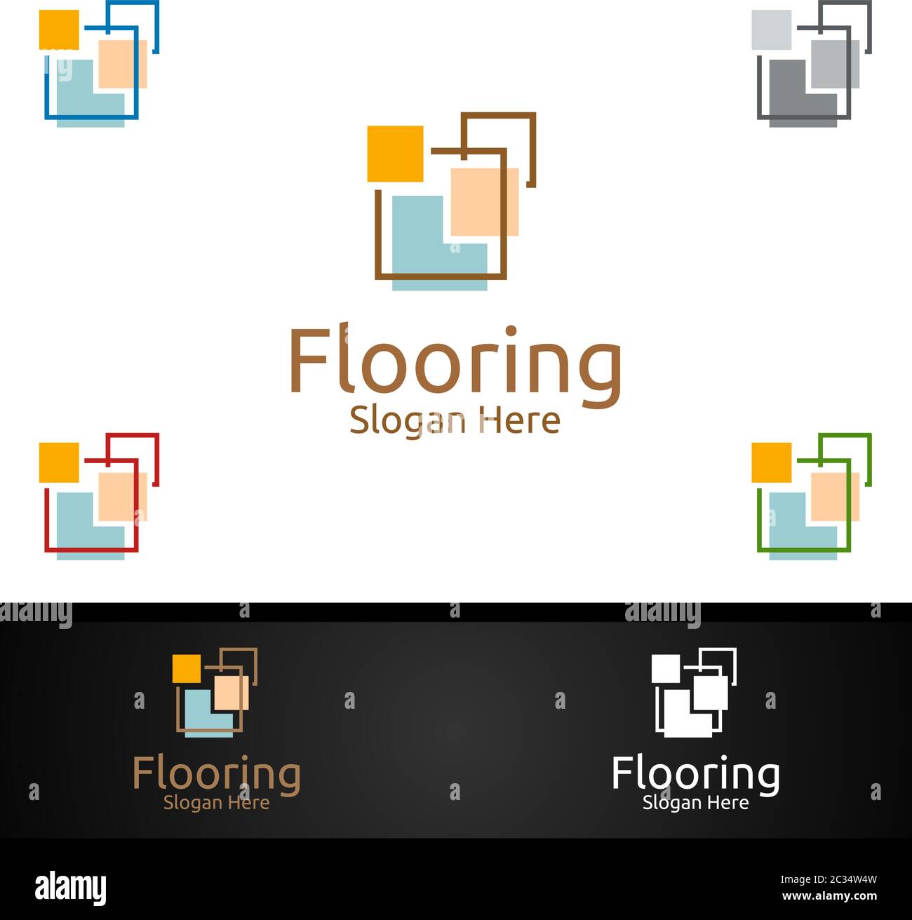 Logo parquet pour parquet en bois ou en vinyle carreaux de granit de bois dur conception vectorielle Illustration de Vecteur