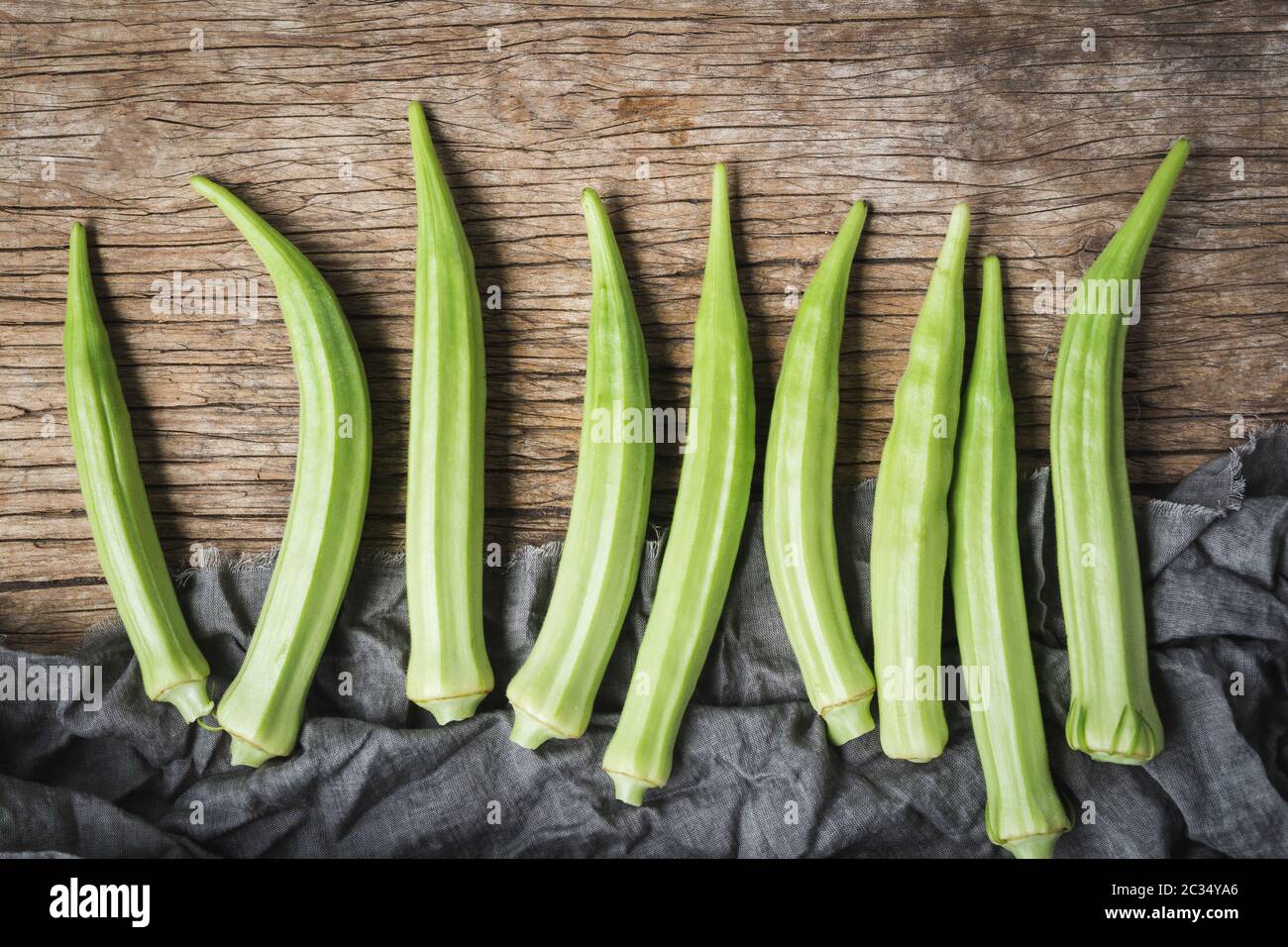 Doigt Okra-Lady frais Banque D'Images