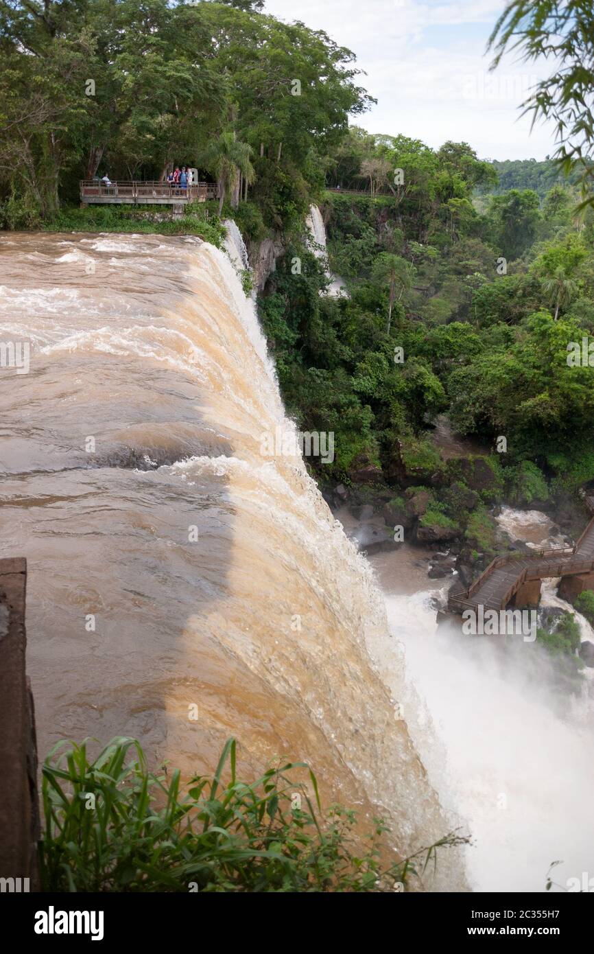 Les chutes d'Iguaçu en Argentine Brésil de près Banque D'Images